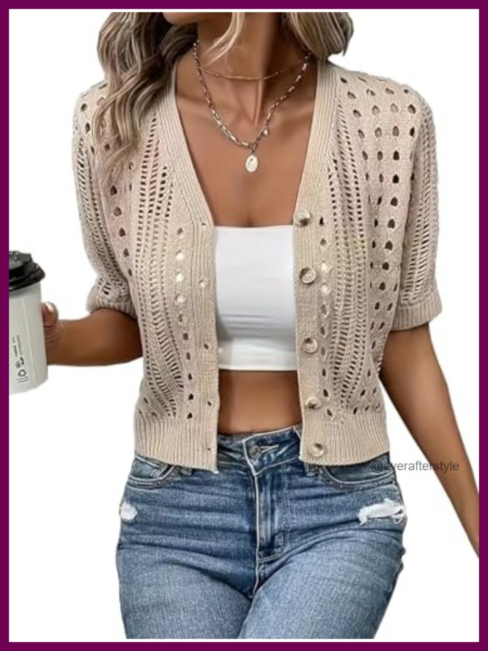 Crochet Knit Boho Cardigan Open Front Shrug Summer Beach Cover Up